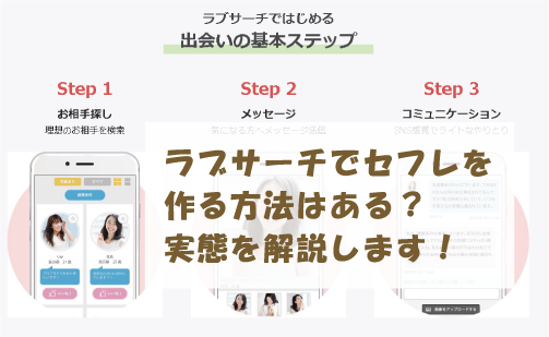 ラブサーチでセフレを作る方法はある？実態を解説します！